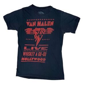Vintage Van Halen Concert T-Shirt Live Whiskey a Go-Go Club Size S